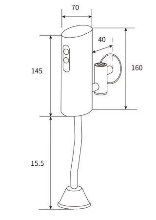 Смывное устройство для писсуара сенсорное beWash Photocell внешний монтаж BWAM0UT311, хром, 6В