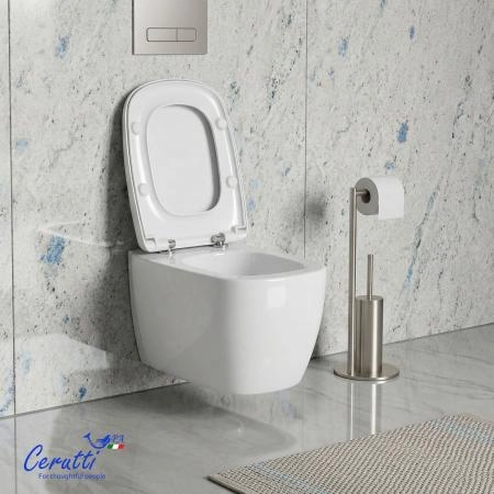 Унитаз подвесной CeruttiSPA РОМИНА (ROMINA) Aria Tornado CT10613 безободковый (520х345х365)