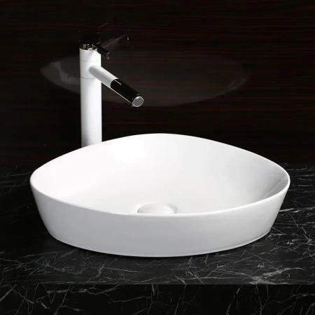 Раковина Cerutti SPA CR0021C накладная, белая, треугольная 500х400х160