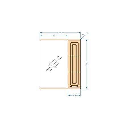 Зеркало-шкаф Stella Polar Кармела 65/С, карпатская ель