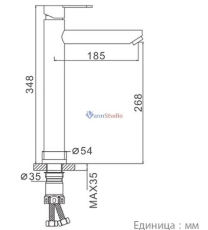 Смеситель для раковины Frap F10801-2 сатин