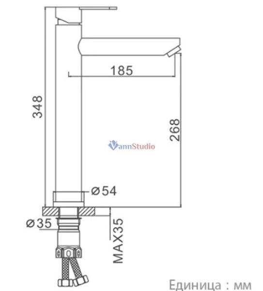 Смеситель для раковины Frap F10801-2 сатин