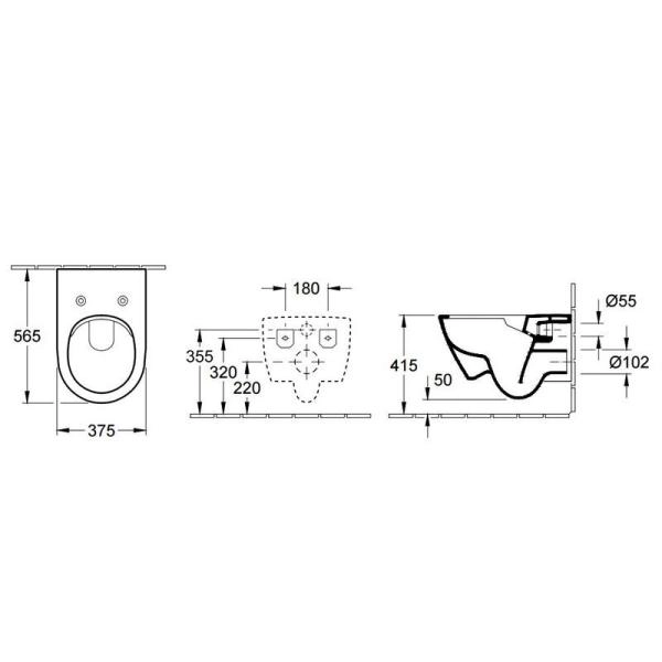 Унитаз Villeroy&Boch SUBWAY 2.0 5614A101 подвесной