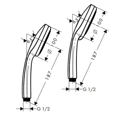 Hansgrohe Croma 100 Vario Ручной душ, цвет: хром
