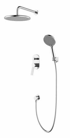 Смеситель для душа Azario VISE с верхним и ручным душем, скрытый монтаж, хром (AZ-VSA248330C+82KC)