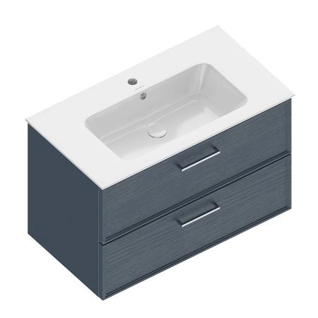 Тумба Kerama Marazzi PIANO CLASSIC ПИАНО КЛАССИК PIA.CL.85\BLU.M подвесная 85 см, 2 ящика, ясень синий матовый