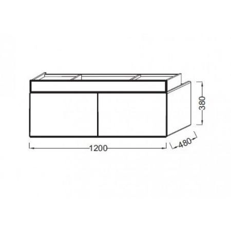 Тумба под раковину Jacob Delafon TERRACE EB1188-274 120 см цвет черный