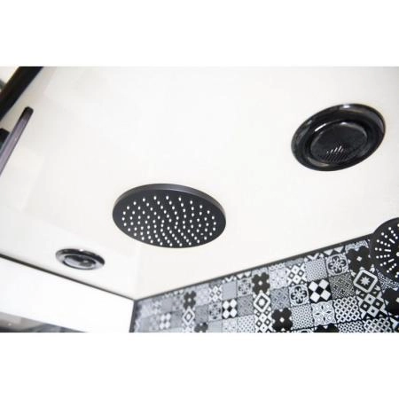 Душевая кабина Esbano 100x100 профиль Черный стекло прозрачное ESKBB100CKR