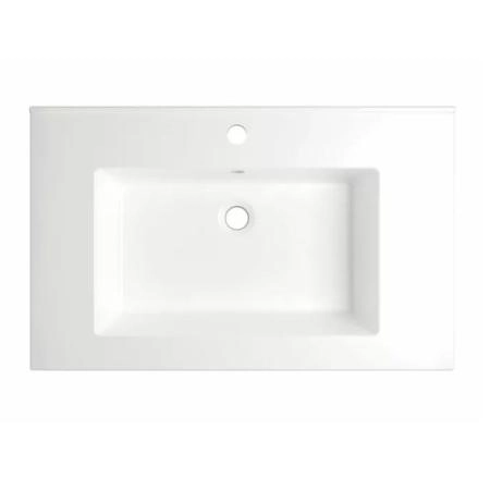 Раковина для ванной Uperwood Parma Premium 75 см, белая глянцевая полувстраиваемая 