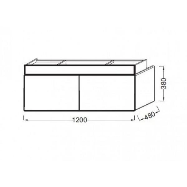 Тумба под раковину Jacob Delafon TERRACE EB1188-274 120 см цвет черный