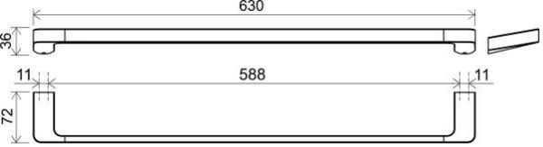 Полотенцедержатель Ravak 10° TD 310.00 X07P325 (1 полотенце), 66 см