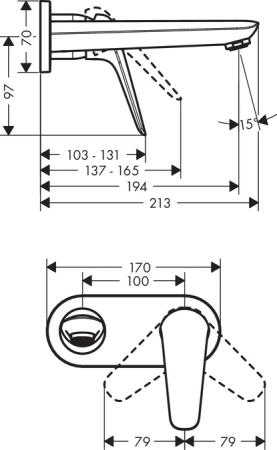 Смеситель Hansgrohe Novus 71127000 для раковины хром
