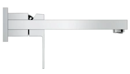 Смеситель Grohe Eurocube 23447000 для раковины на 2 отверстия, вынос 230 мм, настенный монтаж