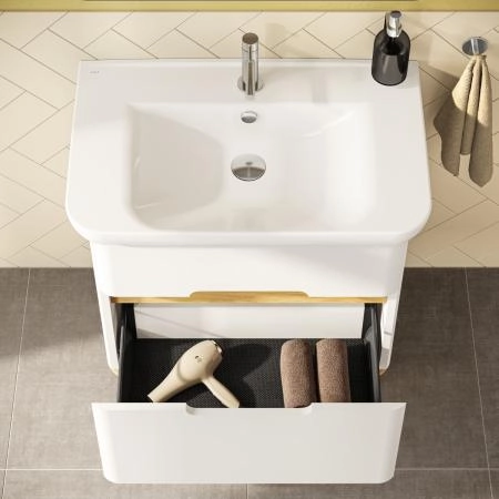 Тумба с раковиной  VitrA Sento  60824 80 см матовая белая МДФ