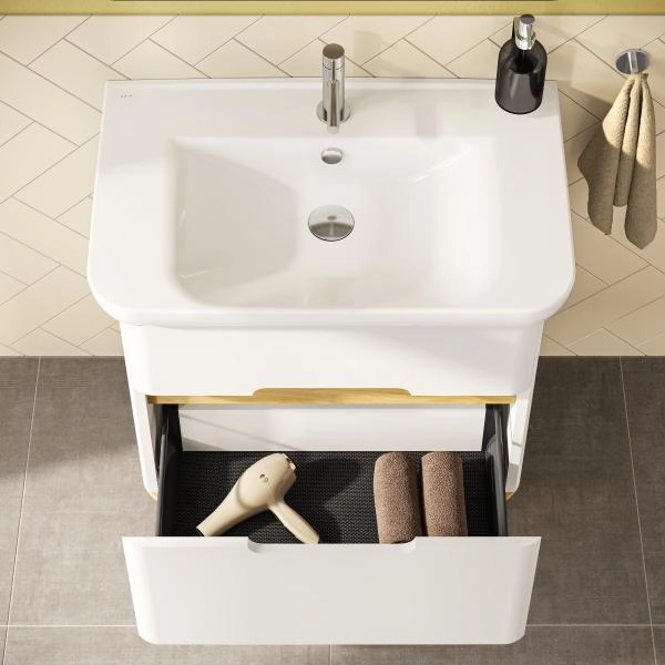 Тумба с раковиной  VitrA Sento  60824 80 см матовая белая МДФ