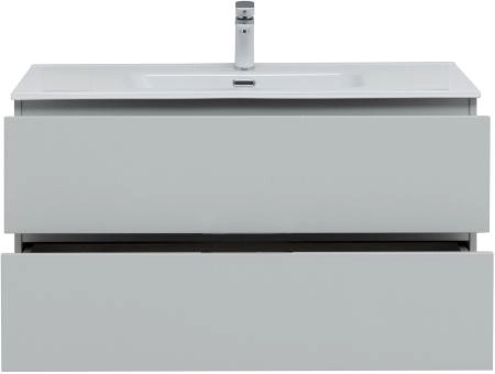 Тумба под раковину Aquanet Алвита New 100 2 ящика, серый