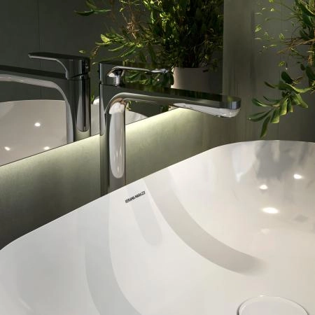Смеситель для раковины Kerama Marazzi OLE ОЛЕ 69416KM.21.018 однорычажный высокий без донного клапана, хром глянец