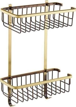 Полка двойная Zorg Antic (AZR U-3 BR) бронза