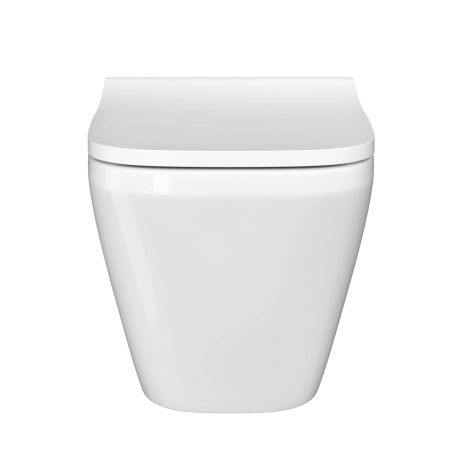 Инсталляция с унитазом VitrA Integra Square  9856B003-7207 комплект 4 в 1 с сиденьем микролифт безободковый цвет клавиши глянцевый хром