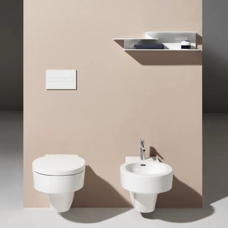 Laufen VAL Биде подвесное 530x390x430мм с 1 отв. под смеситель, без боковых отв, цвет: белый