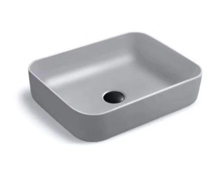 Раковина SantiLine SL-1051MG 50x40 на столешницу керамическая Серый матовый