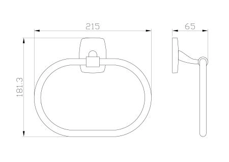 Кольцо для полотенец WONZON & WOGHAND PORTO, Хром (WW-1003)