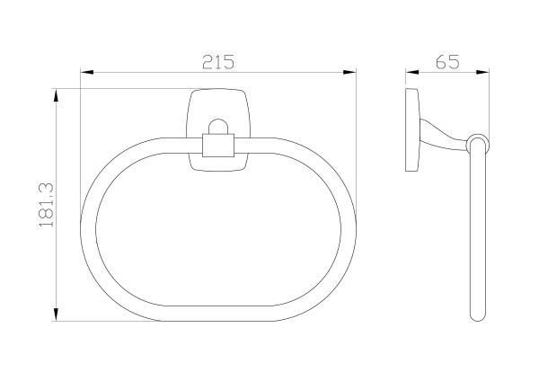 Кольцо для полотенец WONZON & WOGHAND PORTO, Хром (WW-1003)