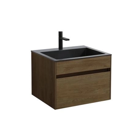 Тумба под раковину Vincea Chiara 600 подвесная, 1 ящик soft-close, цвет T.Oak