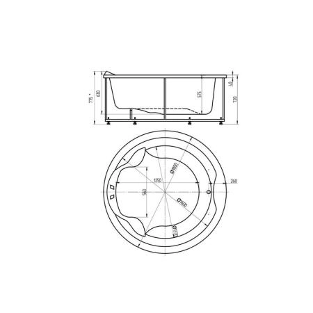 Ванна АКВАТЕК Аура 180 без гидромассажа с фронтальным экраном