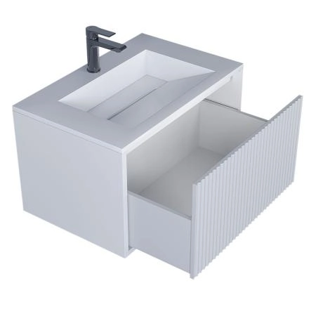 Тумба под раковину Uperwood Next Premium подвесная, 70 см, белая, 1 ящик