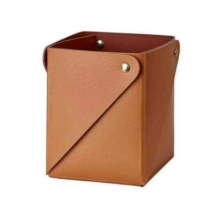 Colombo Adj Коробочка MIU, 7x7xH8 см , цвет: коньяк/бордо