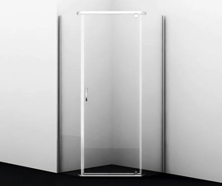 Душевой уголок WasserKraft Leine 35P11 90x90 см, пятиугольный, с распашными дверьми
