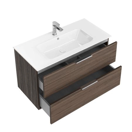 Тумба Kerama Marazzi PIANO FORTE ПИАНО ФОРТЕ PI.F.95\OLM подвесная 95 см, 2 ящика, дымчатый вяз