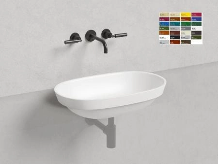 Раковина Salini MAREA 01 S-Sense покраска RAL глянцевая 65x39 1802101GF полувстраиваемая