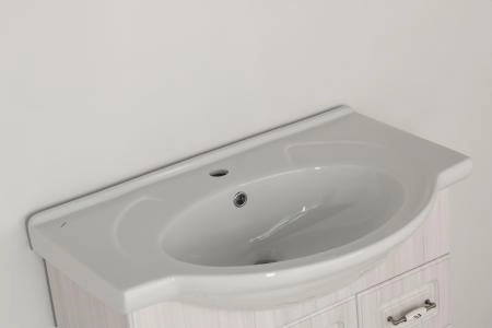 Тумба под раковину Style Line Elfante Олеандр-2 75 (2ящ.) напольная с дверками, рельеф пастель