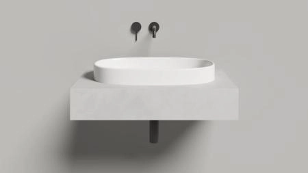 Раковина Salini GRECA S-Stone матовая 65x39 1803201M полувстраиваемая
