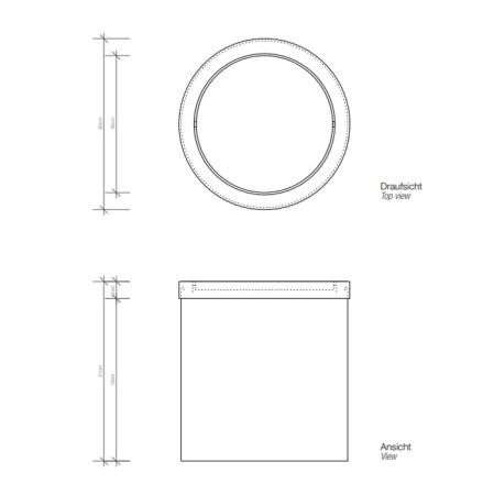 Decor Walther DW 125 Корзина для бумаги 20xh21см, с крышкой, напольная, цвет: белый матовый