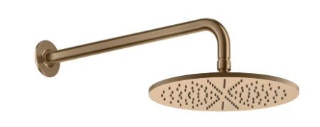 Gessi Inciso Shower верхний душ Ø300 мм, шарнирный, на 1/2”, с защитой от известкового налёта, цвет Warm Bronze Brushed PVD