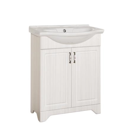 Тумба под раковину Style Line Elfante Олеандр-2 65 напольная с дверками, рельеф пастель