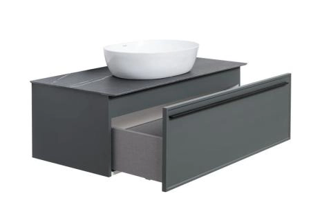 Тумба под раковину LA FENICE Elba Grigio серый 100 FNC-01-ELB-G-100 серый матовый зелёный матовый