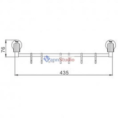 F3315-6 Планка Frap 6 крючков