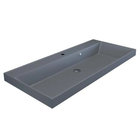 Тумба с раковиной для ванной Uperwood Tanos-Classic Quartz 100 см, белая графит/бетон