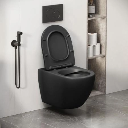 Унитаз Grossman GR-4411BMS Color (550*365*395) ЧЕРНЫЙ МАТОВЫЙ подвесной Безободковый