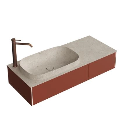 Тумба Kerama Marazzi MAGICA МАДЖИКА MA.120.2\VR.M подвесная 120, 2 ящика, венецианский красный матовый