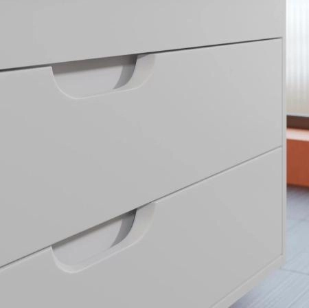 Тумба с раковиной для ванной Uperwood Modul 100 см, подвесная, глянцевая, белая