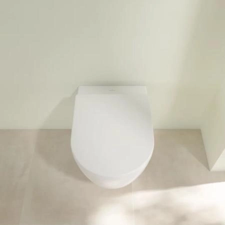 Villeroy&Boch Avento Комплект унитаз-подвесной 37x53см, сиденье QuickRelease, SoftClose, цвет: альпийский белый
