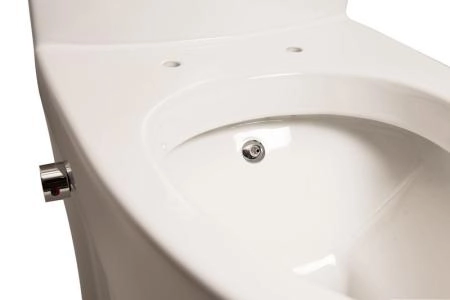 Унитаз напольный SantiLine SL-5012SM-BD моноблок, с встроенным смесителем и функцией биде сиденье микролифт