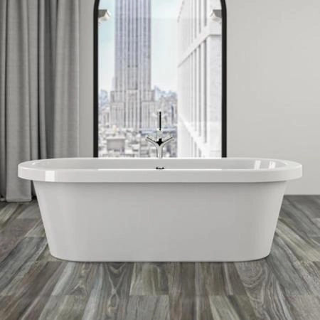 KNIEF Loft IV Ванна отдельност. 180х85х70см, c акрил.плинтусомсо сливом 0100-091-04 хром , цвет: белый