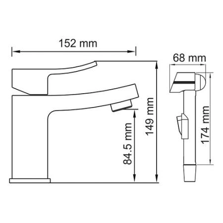 Смеситель для умывальника WasserKraft Aller 1068 хром