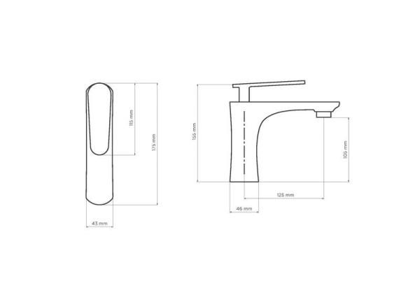 Смеситель NT BAGNO NT7711 MINZO для раковины хром
